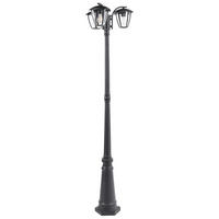 AUSSENLATERNE Schwarz Lemro - Schwarz, Metall (26/52/199cm) - Beliani