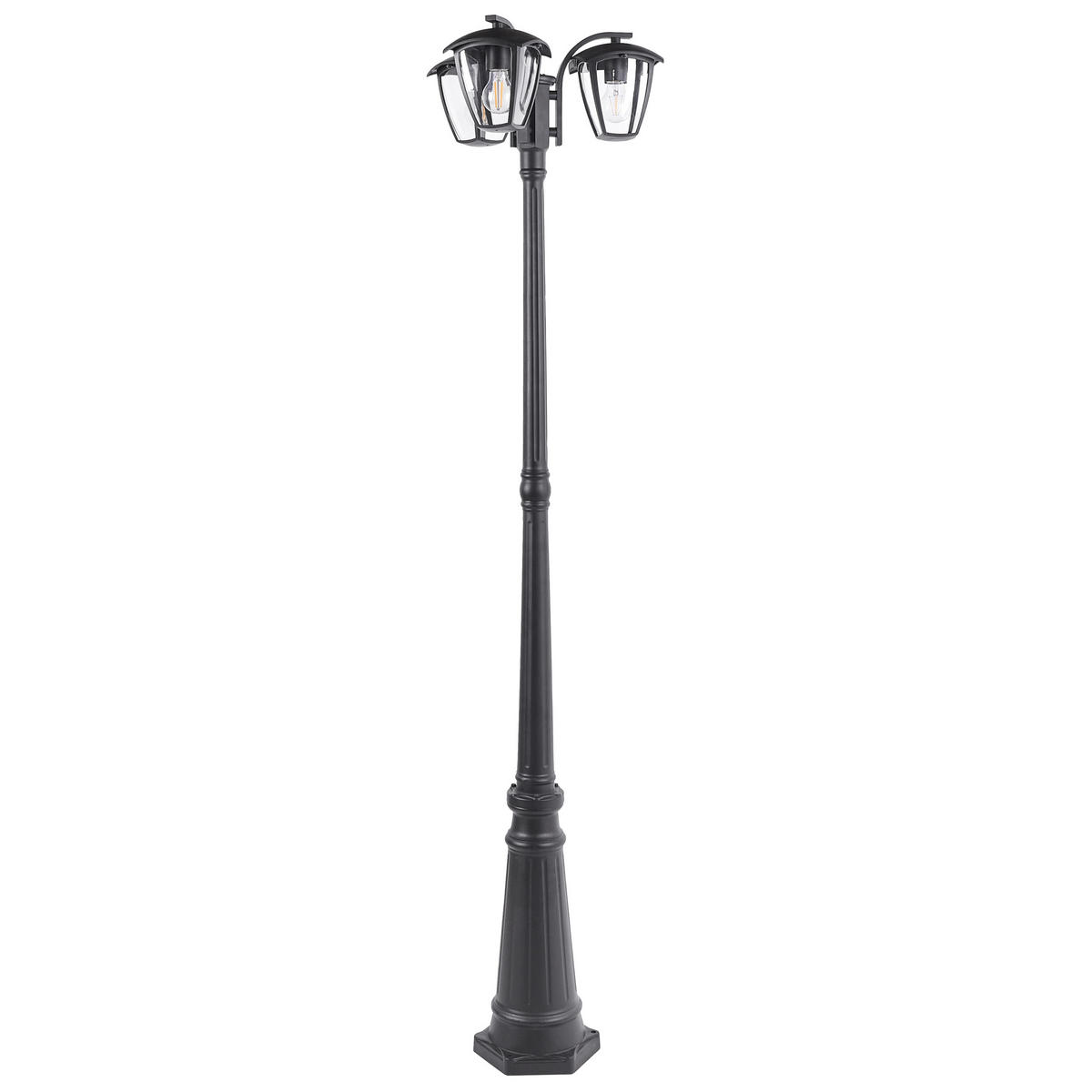AUSSENLATERNE Schwarz Lemro - Schwarz, Metall (26/52/199cm) - Beliani