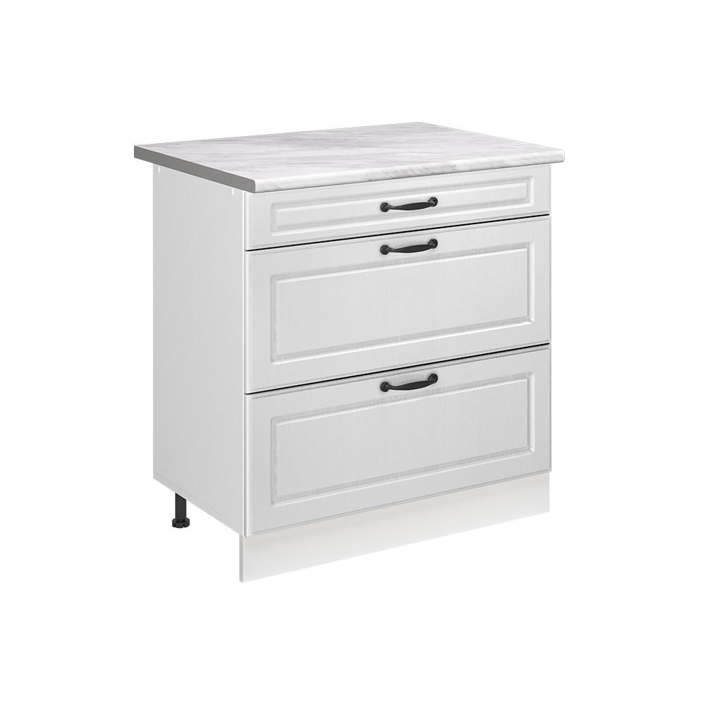 Vicco Küchenunterschrank Weiß, Weiß 80x81.6x60 cm