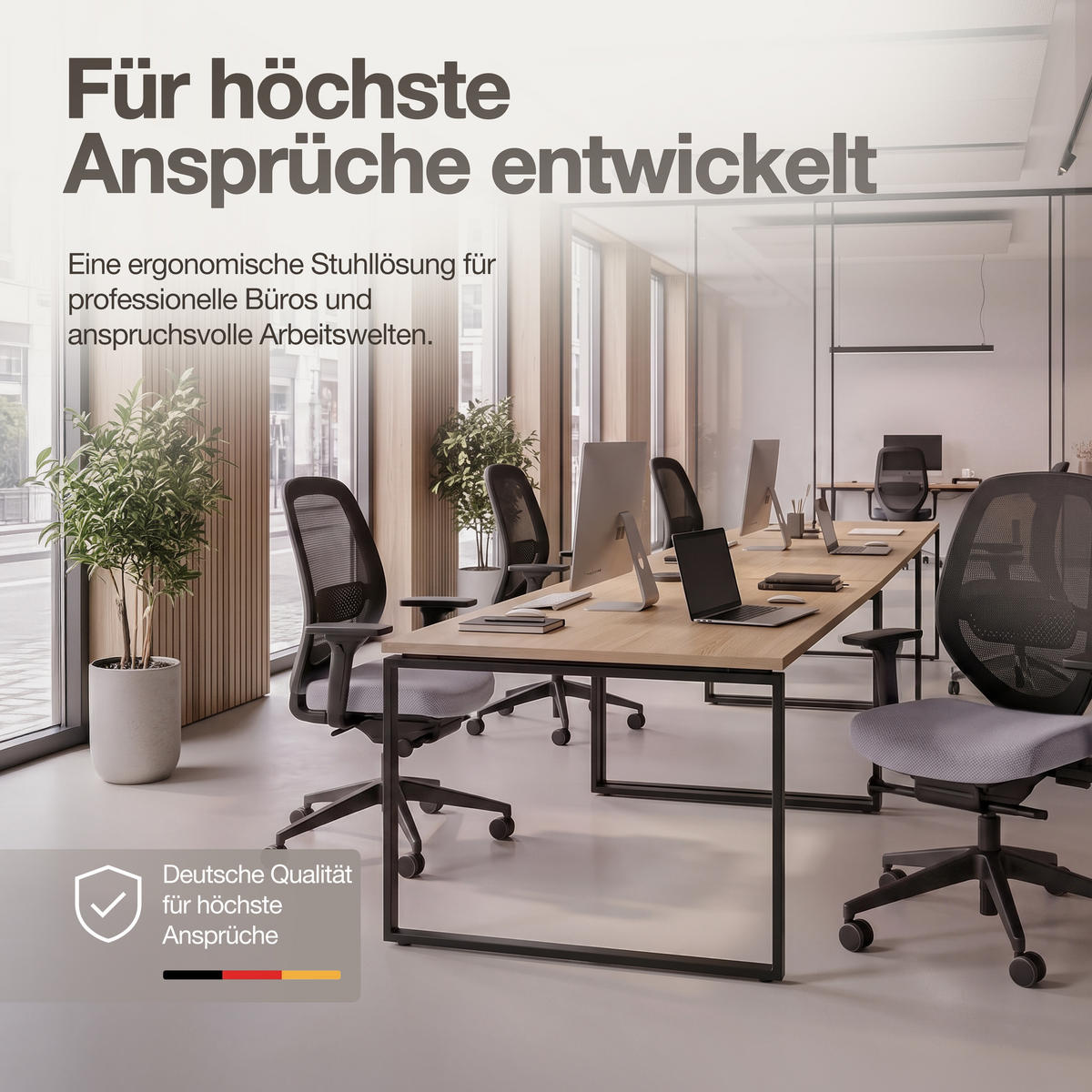 DREHSTUHL Ergonomischer Bürostuhl Atessa mit Netzrücken / Keine Hellgrau Netzrücken für Luftzirkulation - Hellgrau, Textil (62.5/99.8/45cm) - ASSMANN
