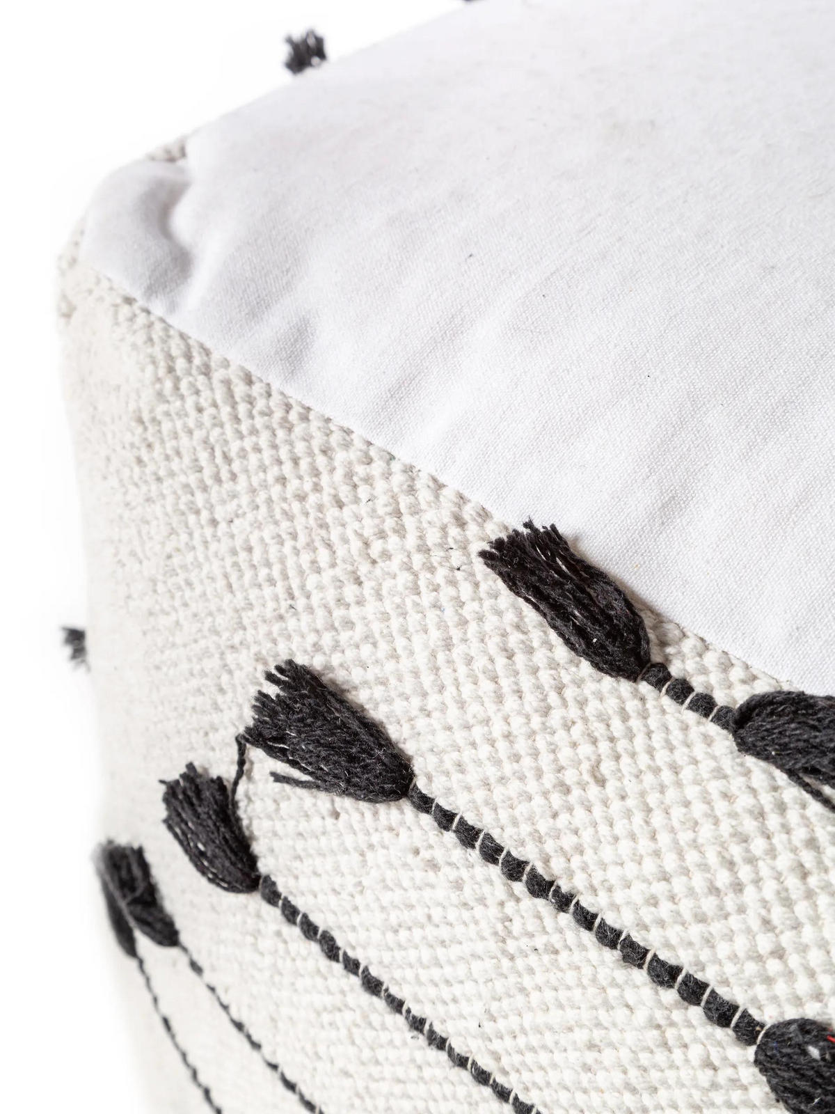 POUF Bo Ivory 45x45x45 cm - Creme, Textil (45/45/45cm) - benuta Pop