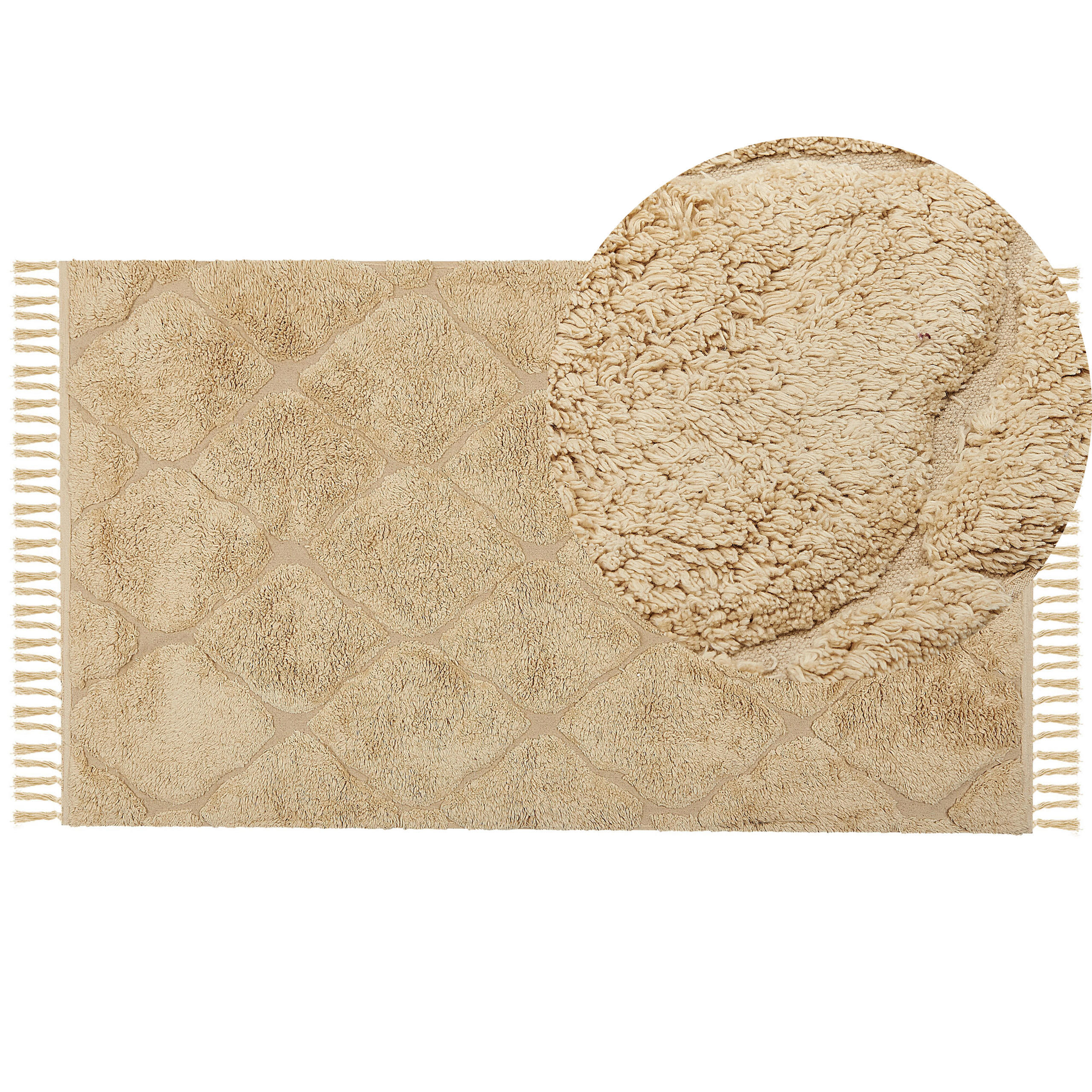 KURZFLOR-TEPPICH Sanliurfa 150/80 cm - Beige, Textil (80/150cm) - Beliani