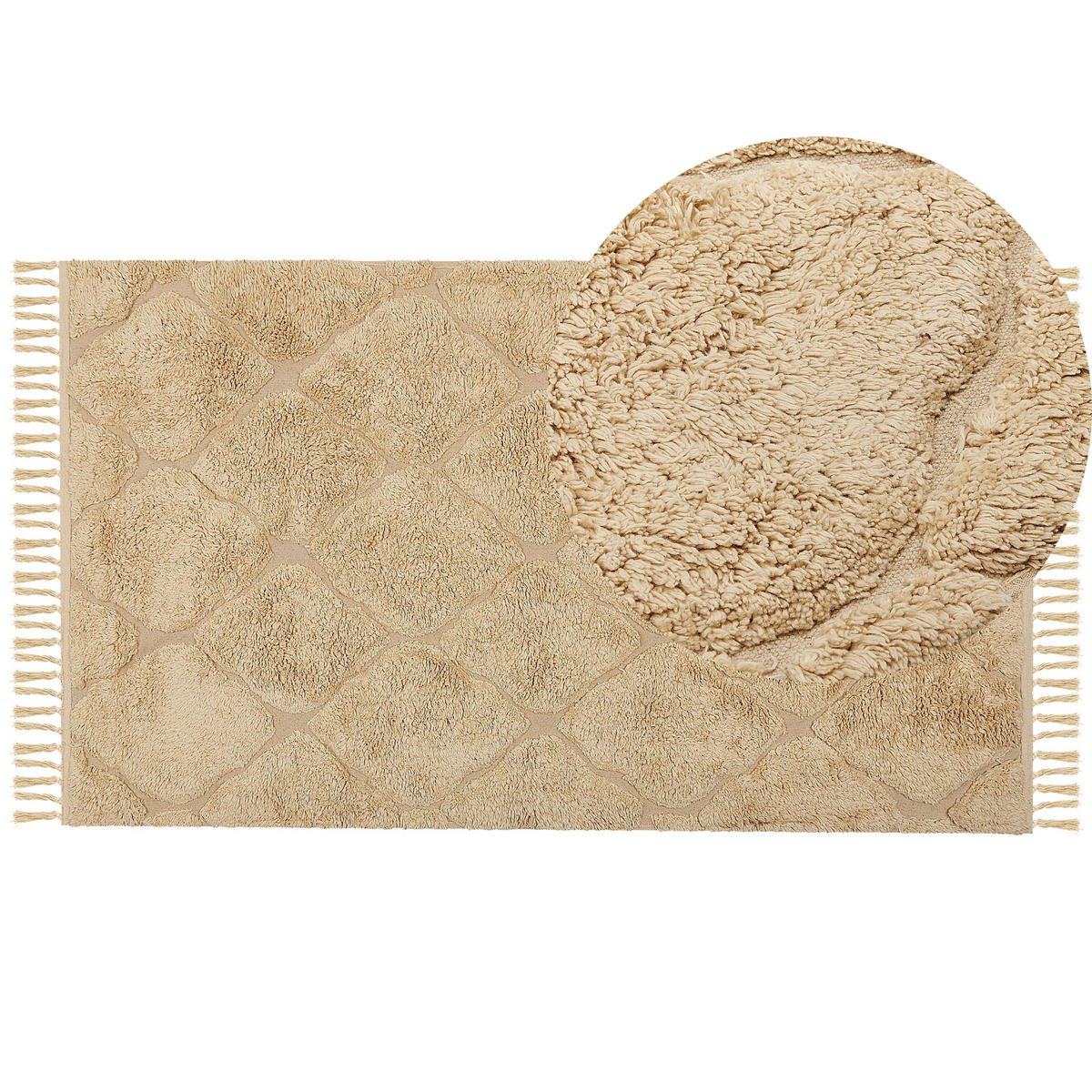 KURZFLOR-TEPPICH Sanliurfa 150/80 cm - Beige, Textil (80/150cm) - Beliani