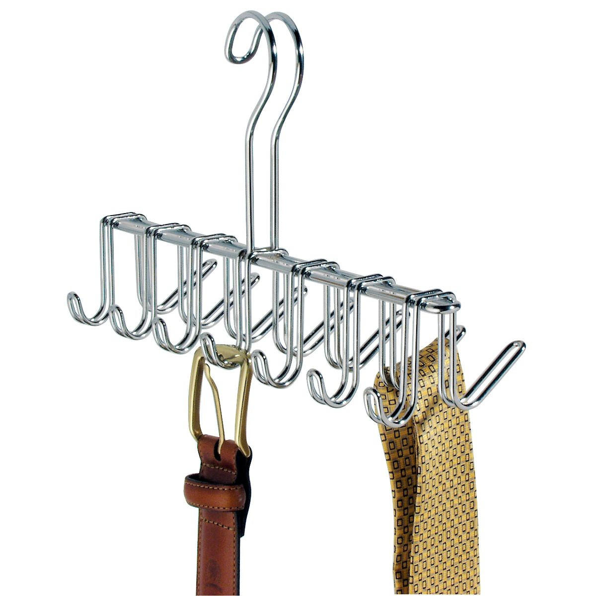KRAWATTENHALTER aus Metall für Kleiderschrank - Silberfarben, Metall (26.16/17.27/4.8cm) - Calicosy