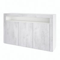SIDEBOARD Valencia Beton Oxid Optik/ Beton Oxid Optik - Hellgrau, Holzwerkstoff (155/92/40cm) - Vladon