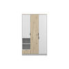 KINDERKLEIDERSCHRANK JUMI 120/193/50 cm in Weiß/Eiche Artisan - Weiß/Eiche Artisan, Holzwerkstoff (120/193/50cm) - Deine Möbel 24