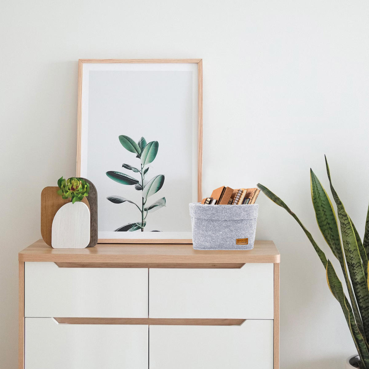 AUFBEWAHRUNGSKÖRBE 3er-Set - Hellgrau, Textil (18/30/18cm) - Miqio Design