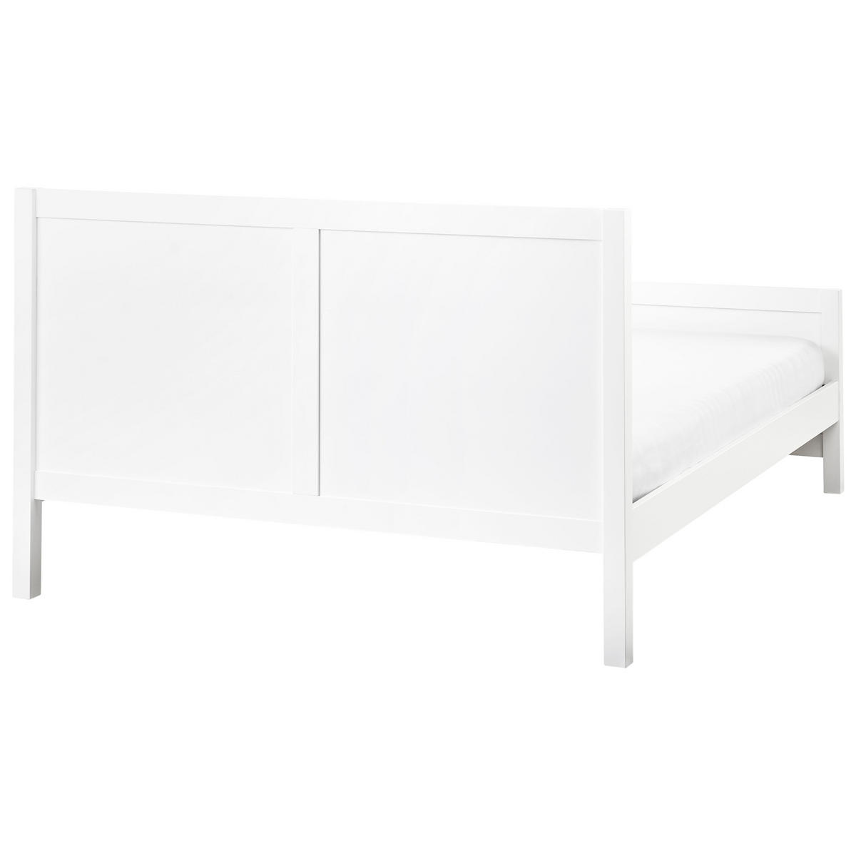 BETT mit Lattenrost 140x200 cm Weiß Champagnat - Weiß, Holz (140/200cm) - Beliani