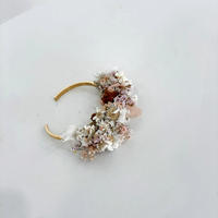ARMBAND Trockenblumen frühlingshaft gold - rose - Altrosa, Naturmaterialien (15cm) - Lykke & You