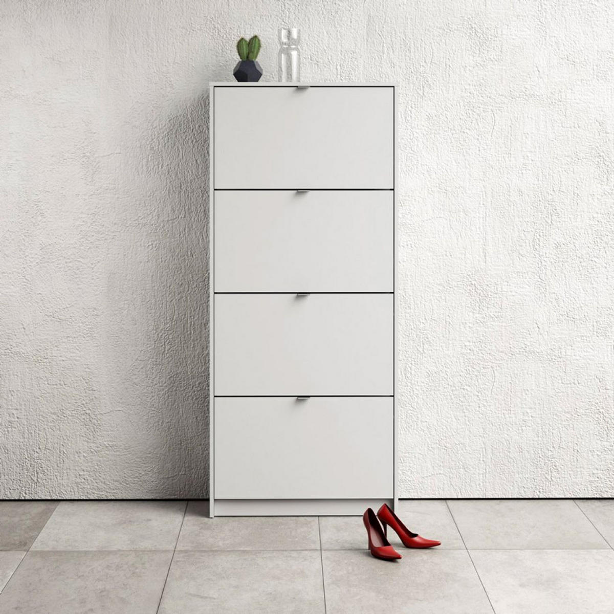 SCHUHKIPPER weiß - Weiß, Holzwerkstoff (70/162/24cm) - ebuy24