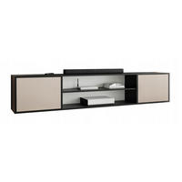 TV-LOWBOARD EDI Schwarz / Kaschmir – 2-türig - Kaschmir/Schwarz, Holzwerkstoff (206.4/42/38.9cm)