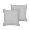 DEKOKISSEN 2er-Set Grau 45/45 cm Leuzea - Grau, Textil (45/45cm) - Beliani