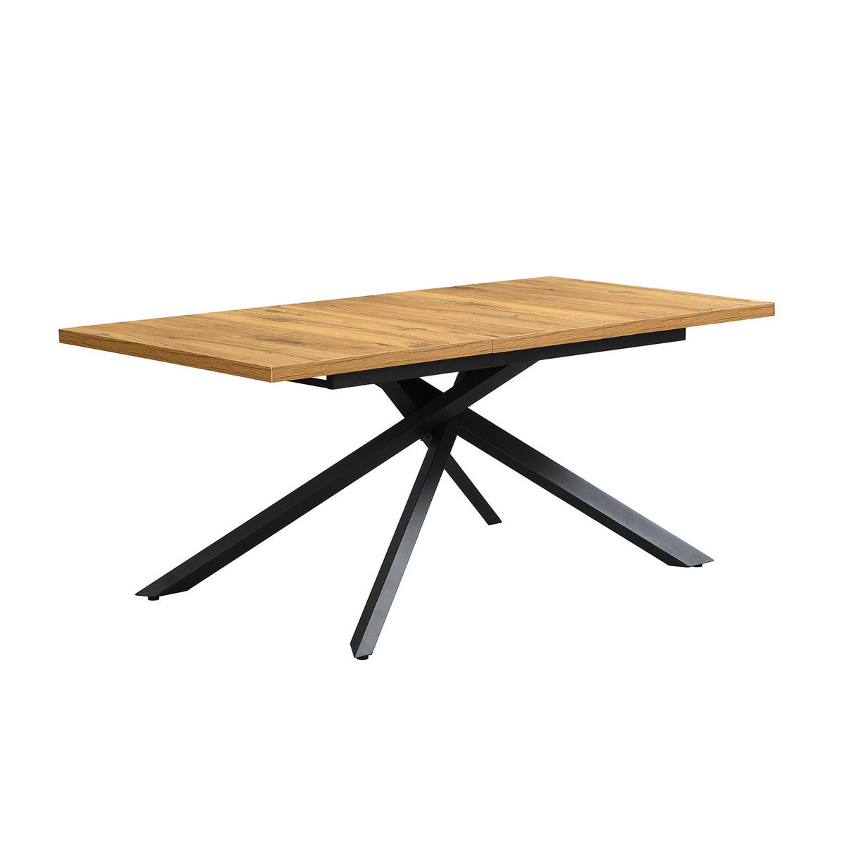 AUSZIEHTISCH MALTEX 140-220/90/76 cm - Schwarz/Braun, Metall (90/140/76cm) - DUBI Möbel