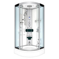 DAMPFDUSCHE Dusche D46-60T2-EC Weiß 100x100 - Weiß, Glas/Kunststoff (100/100/225cm) - AcquaVapore by Sandra Jentho