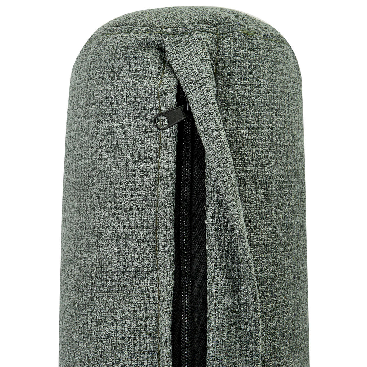 ČALOUNĚNÉ LEHÁTKO CHAISE LONGUE PRAVOSTRANNÉ Látka Zelené Yvoire - černá/zelená barva, textil (68/72/151cm) - Beliani