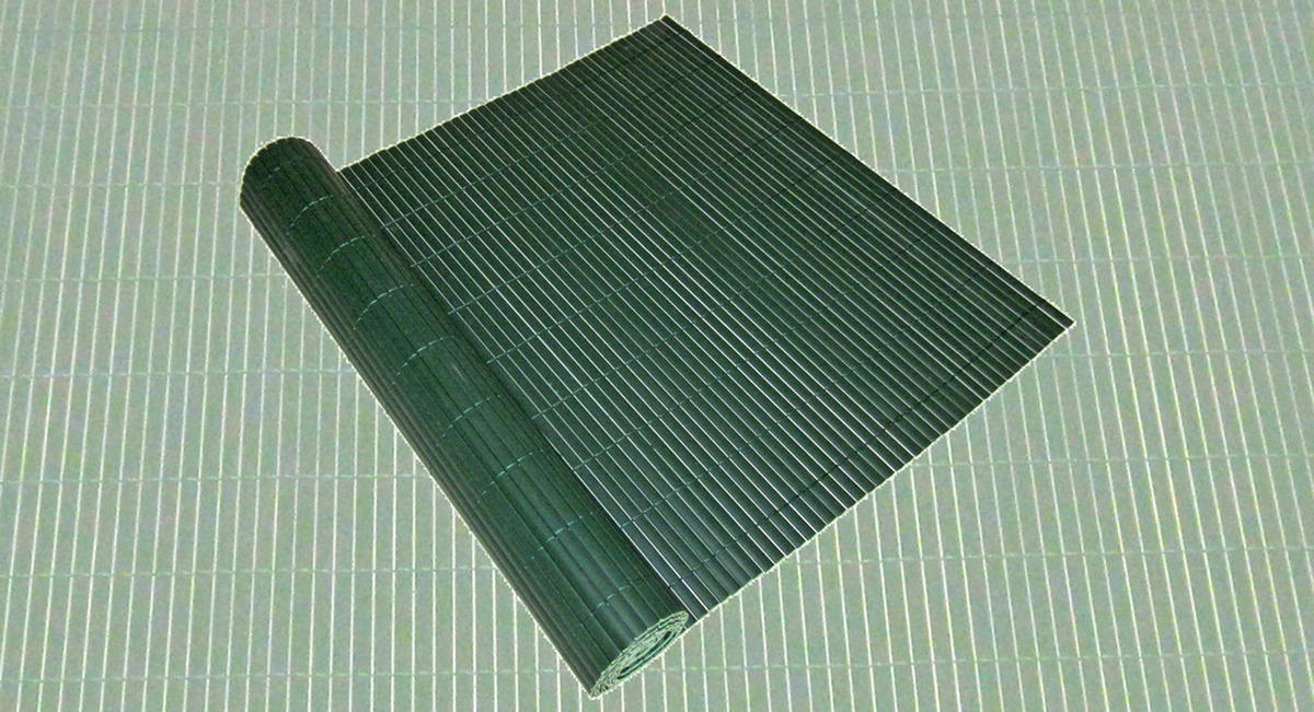 SICHTSCHUTZMATTE Elma PVC 90x1000cm Grün Balkon Sichtschutz - Grün, Kunststoff (1000/90cm) - DELUKE