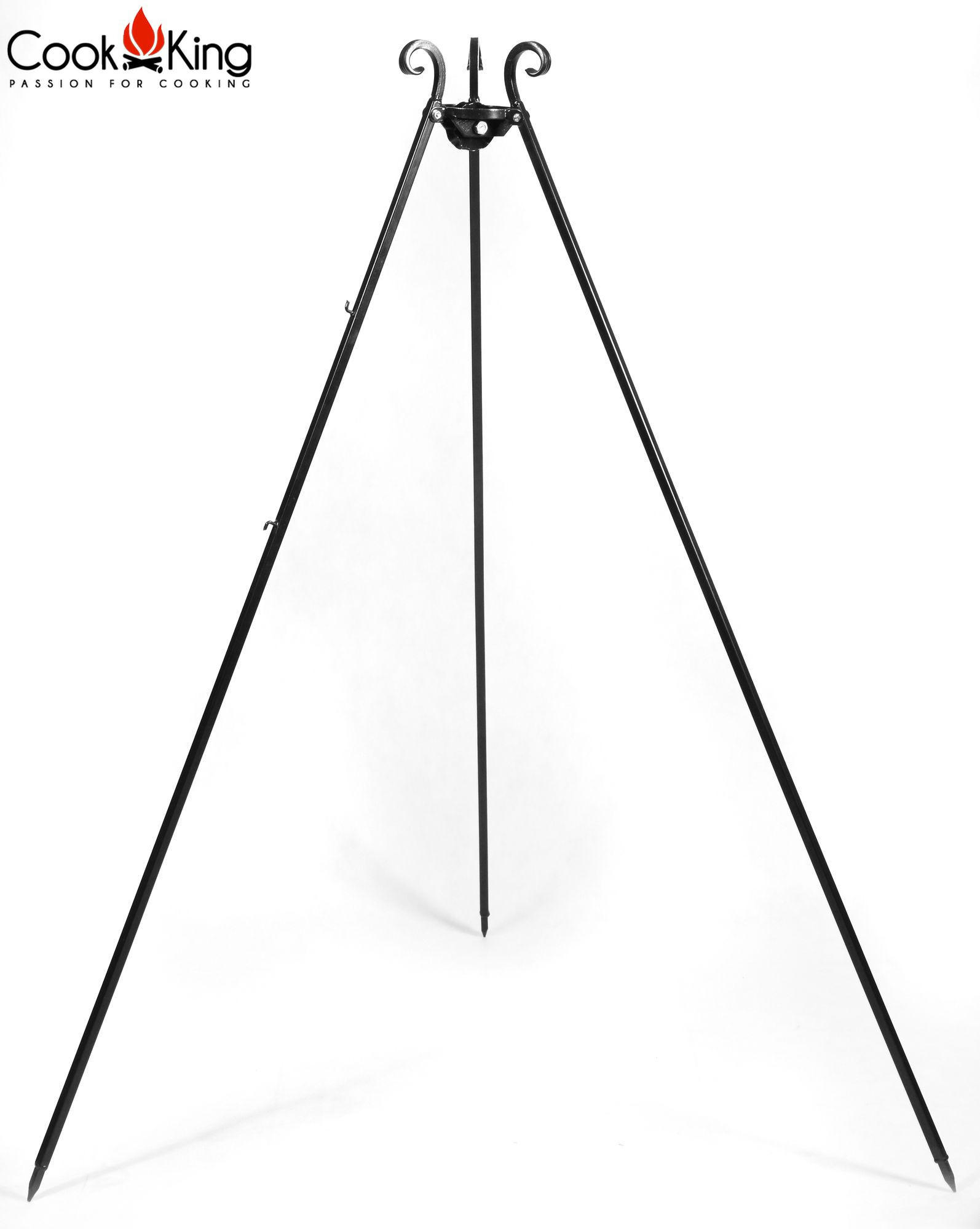 DREIBEIN 180 cm - Schwarz, Metall (100/180/100cm) - Cook King