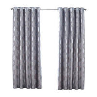 ÖSENVORHANG Wald-Motiv verdunkelnd 2er-Set, 117/228 cm - Silberfarben, Textil (117/228cm) - Homescapes