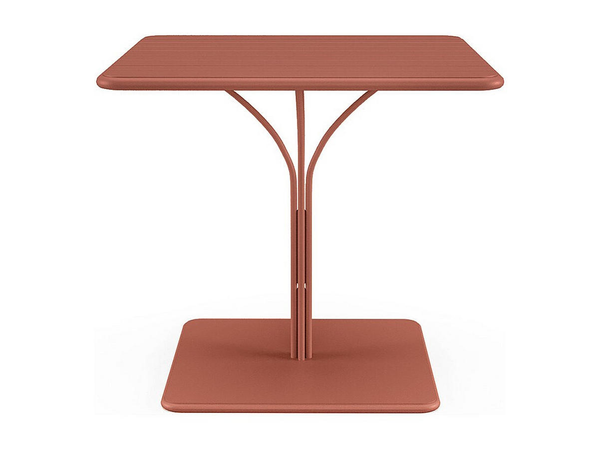 GARTENTISCH - L. 80 cm - Metall - Terracotta - MIRMANDE von MYLIA - Braun, Metall (80/80/75cm) - Vente-Unique