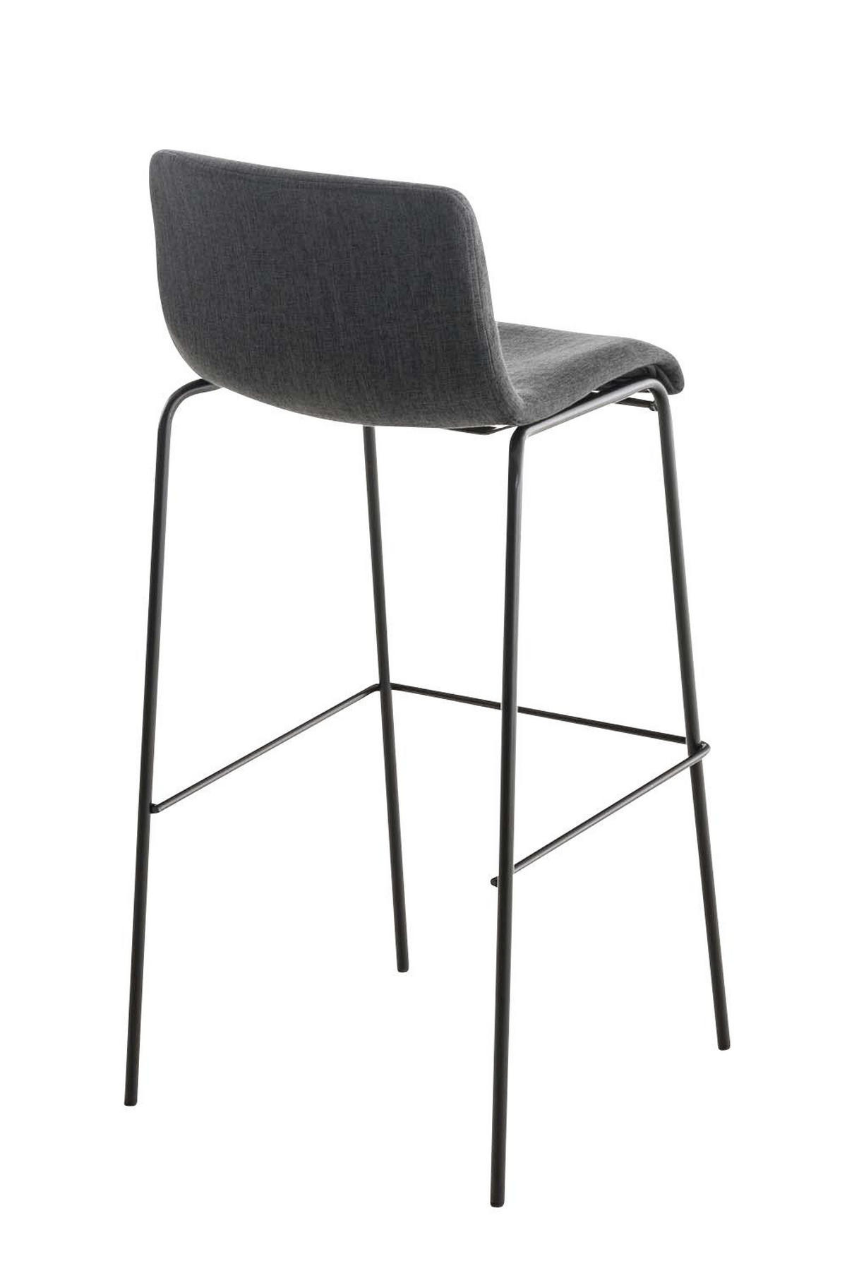 BARHOCKER Stoff Dunkelgrau - Dunkelgrau/Schwarz, Textil/Metall (43/100/48cm) - CLP