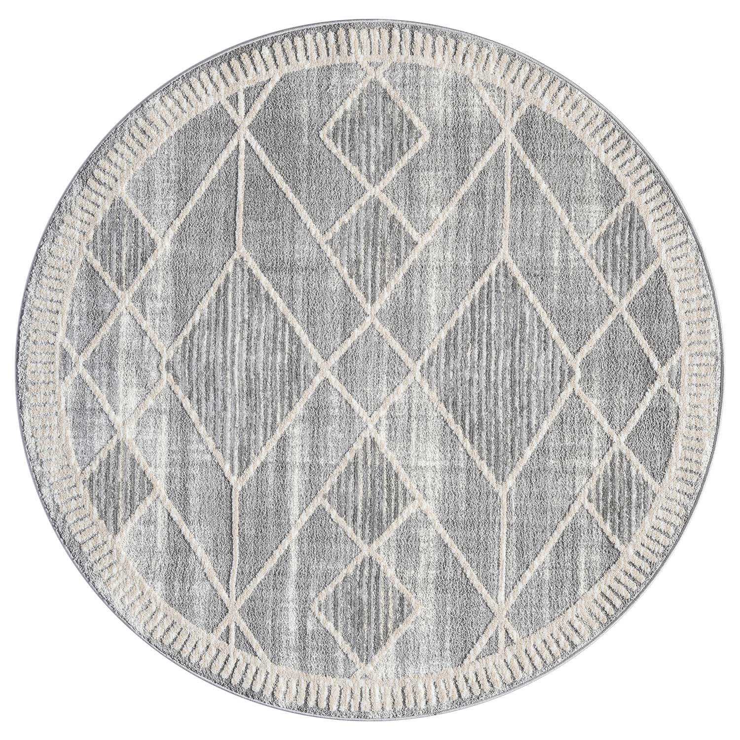 KURZFLOR-TEPPICH Flair 178 Grau 200x200 cm - Grau, Textil (200/200cm) - carpet city