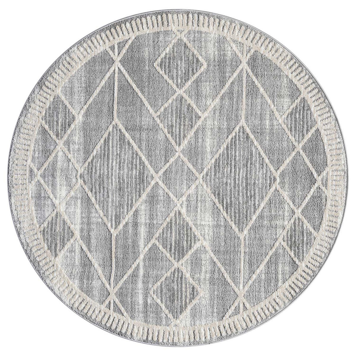 KURZFLOR-TEPPICH Flair 178 Grau 200x200 cm - Grau, Textil (200/200cm) - carpet city