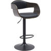 BARHOCKER Lederlook Schwarz/Grau - Schwarz/Grau, Textil/Metall (48/87/50cm) - CLP