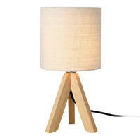 TISCHLEUCHTE Koblenz - Beige, Holz (18/18/38cm) - lux.pro