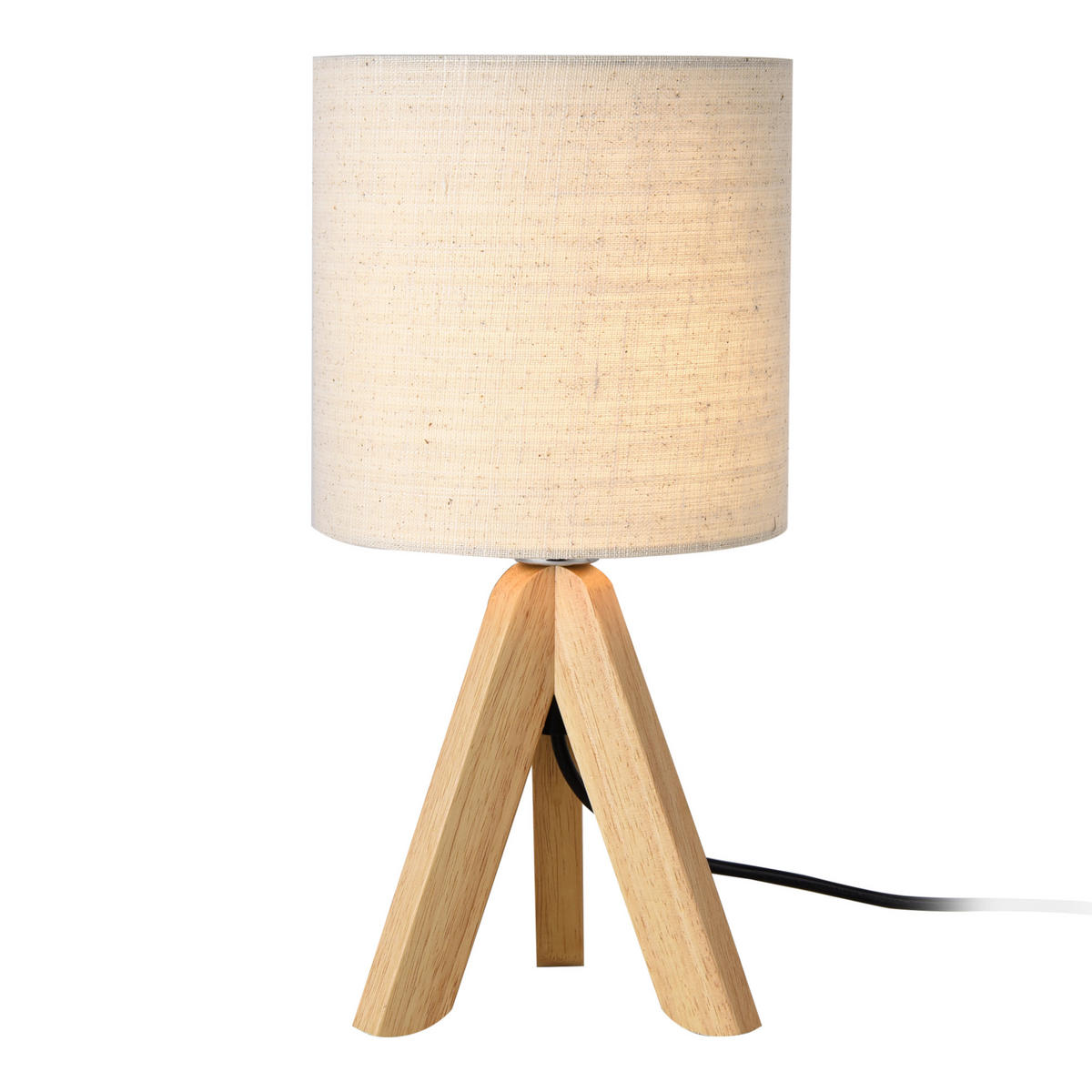 TISCHLEUCHTE Koblenz - Beige, Holz (18/18/38cm) - lux.pro