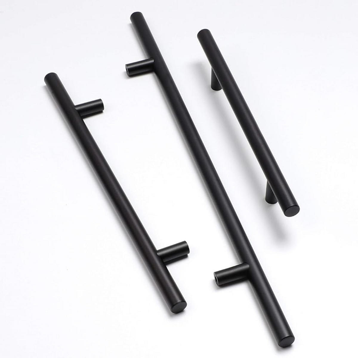 MÖBELGRIFF Schwarz 2er-Set 64 mm Edelstahl - Schwarz, Metall (3.7/1.5/18cm)