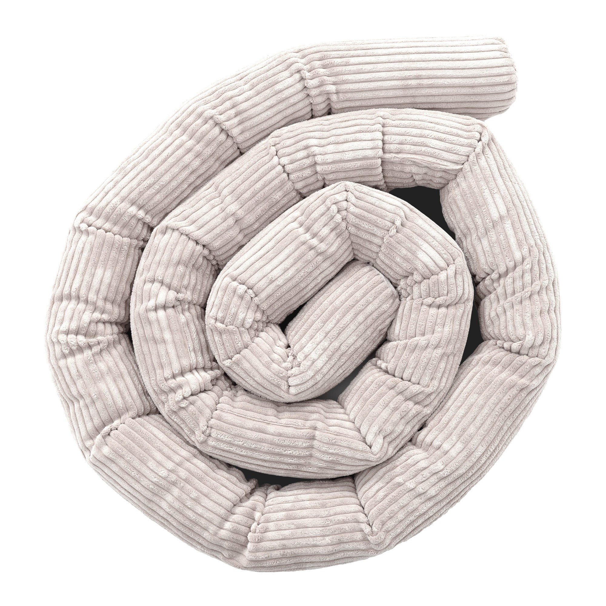 BETTUMRANDUNGSSCHUTZ Bettschlange aus Cord, 200 cm, Ecru - Creme, Textil - MeowBaby