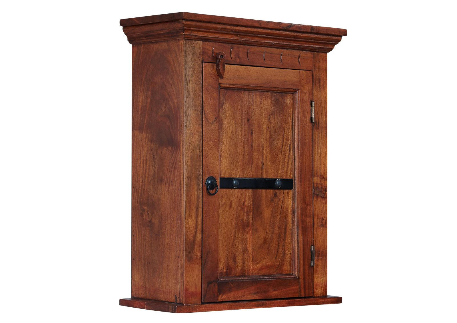 HÄNGESCHRANK Akazie 52x24x69 nougat lackiert OXFORD #1003 - Dunkelbraun, Holz (52/69/24cm) - Massivmoebel24