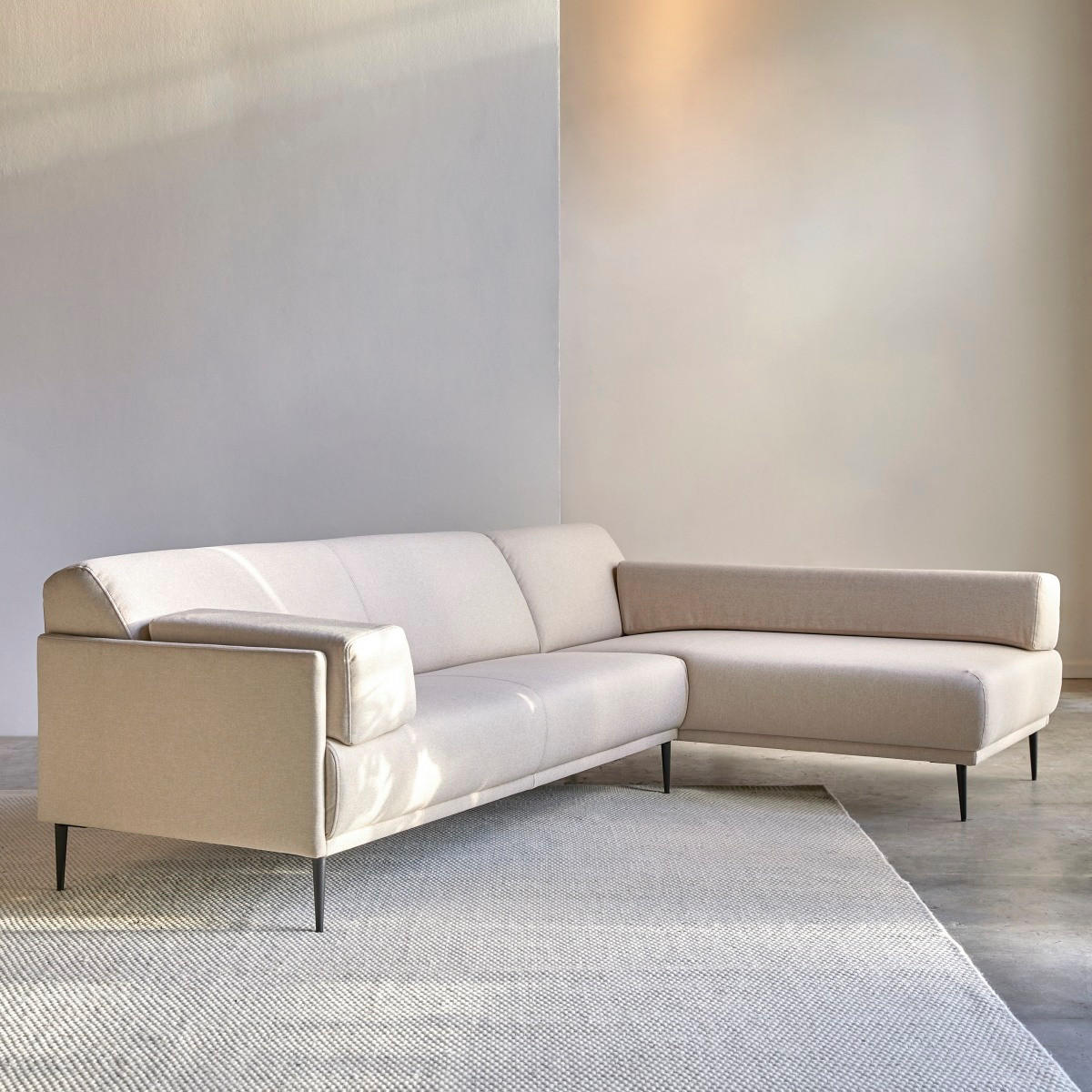 SOFA Finn Beige aus Stoff - Beige, Textil (271/81/180cm) - Tikamoon