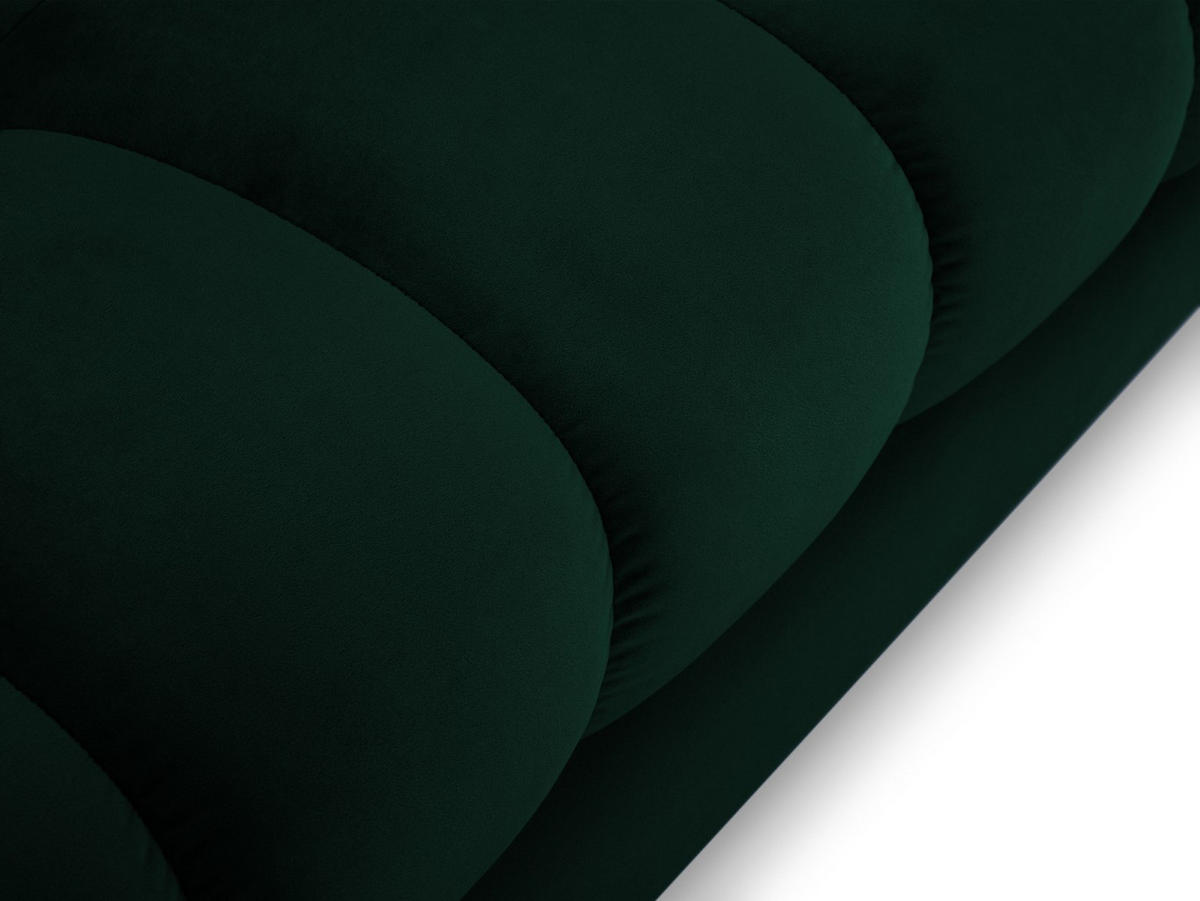 CHAISELONGUE links Mamaia aus Samt flaschengrün - Grün, Textil (102/75/185cm) - Micadoni