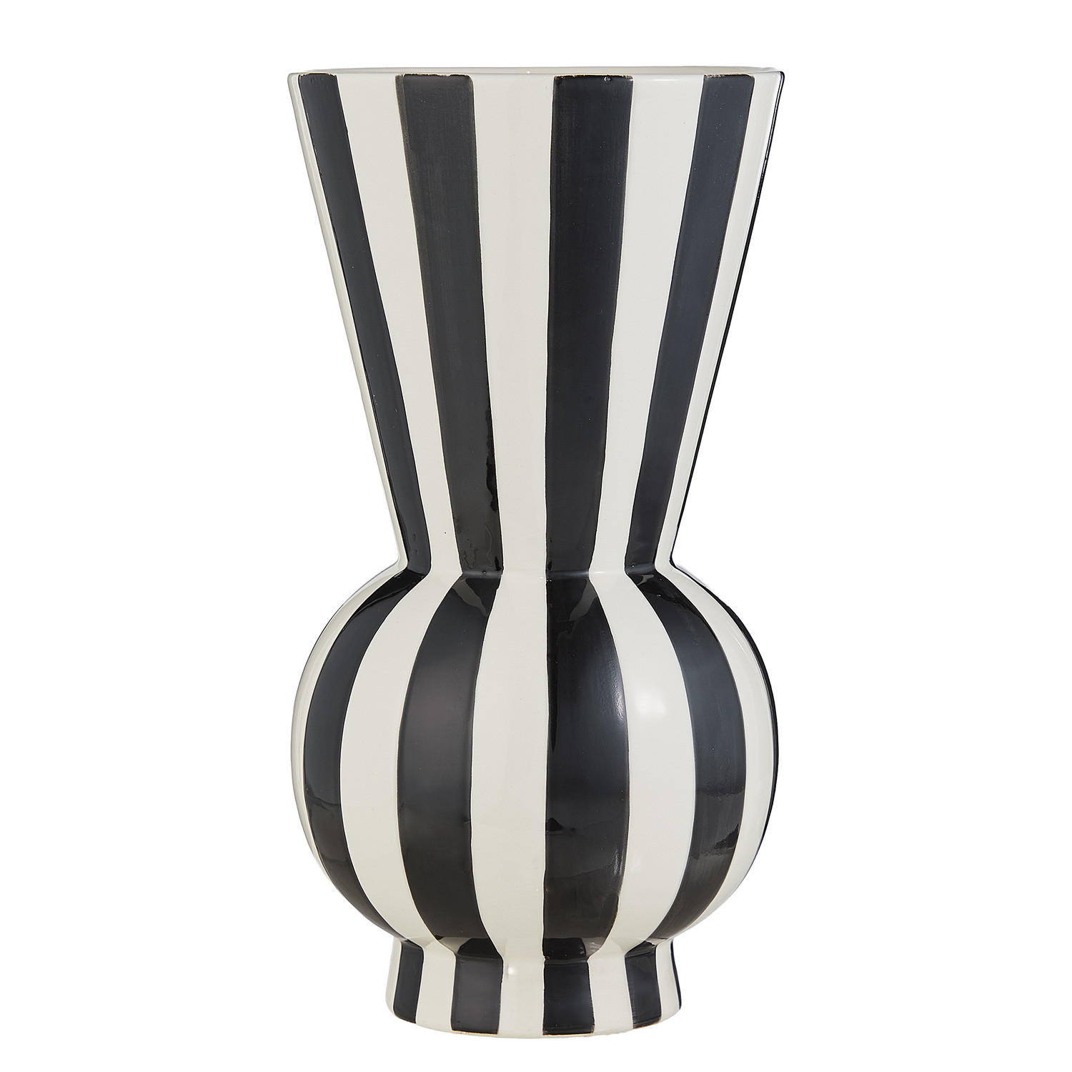 VASE Lydia Streifen - Schwarz/Weiß, Keramik (29cm) - Butlers