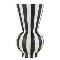 VASE Lydia Streifen - Schwarz/Weiß, Keramik (29cm) - Butlers