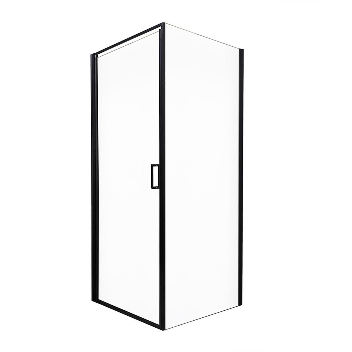 DUSCHKABINE LIVIA - Schwarz, 90 x 90 x 195 - Schwarz, Metall (90cm) - Home Deluxe