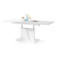 COUCHTISCH rechteckig Weiß matt ausziehbar höhenverstellbar - Weiß, Holzwerkstoff (70/120/60cm) - designimpex