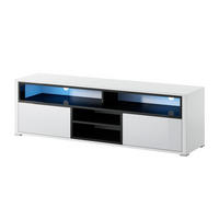 TV-SCHRANK Oberon 137x42,5x33 cm - Lowboard mit Stauraum - Tv Ständer aus Laminierter Spanplatte - Weiß - Weiß, Holzwerkstoff (137/42.5/33cm) - Chilly