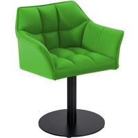 SESSEL Lederlook grün - Schwarz/Grün, Textil/Metall (64/75/48cm) - CLP