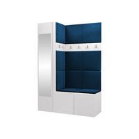 GARDEROBEN-SET Orion X - Blau/Weiß, Holzwerkstoff/Kunststoff (124/186/46cm) - MIRJAN24