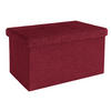 SITZBOX Faltbar mit Stauraum 49/30/30 cm (Rot) - Rot, Textil (30/30/49cm) - Intirilife