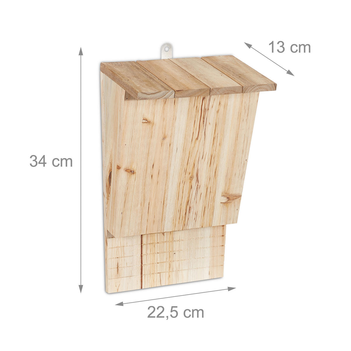4XFLEDERMAUSKASTEN - Hellbraun, Holz/Metall (22.5/34/13cm) - Relaxdays