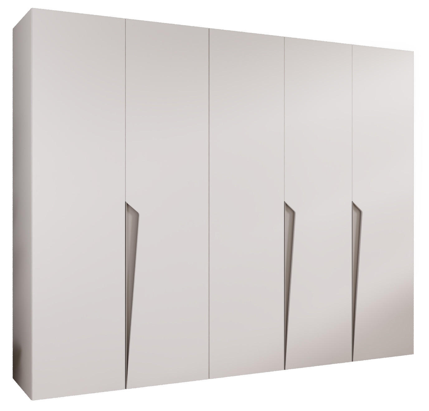 DREHTÜRENSCHRANK 202/250/52 5-türig - Beige/Weiß, Holz/Metall (250/202/52cm) - Abiks Möbel