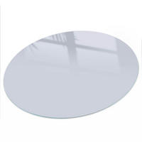 TISCHPLATTE fi70 cm – Graublau - Pink, Glas (70/70/0.4cm) - Wallfluent