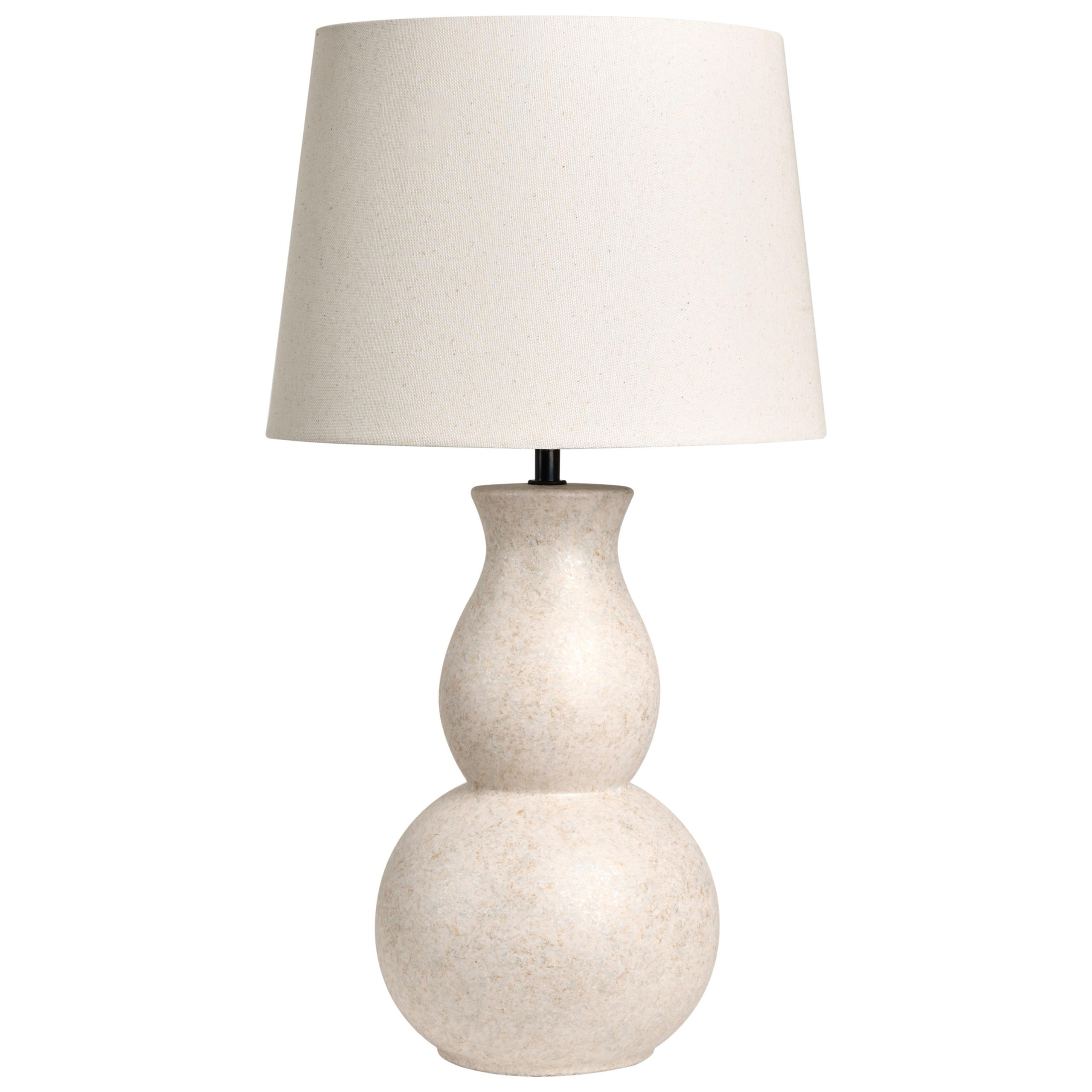 TISCHLAMPE Beige Charges - Beige, Keramik (27/27/50cm) - Beliani