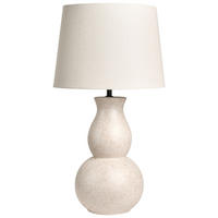 TISCHLAMPE Beige Charges - Beige, Keramik (27/27/50cm) - Beliani