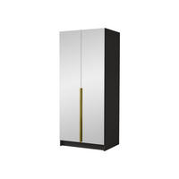 KLEIDERSCHRANK Bono III - Goldfarben, Holzwerkstoff/Metall (100/215/58cm) - MIRJAN24