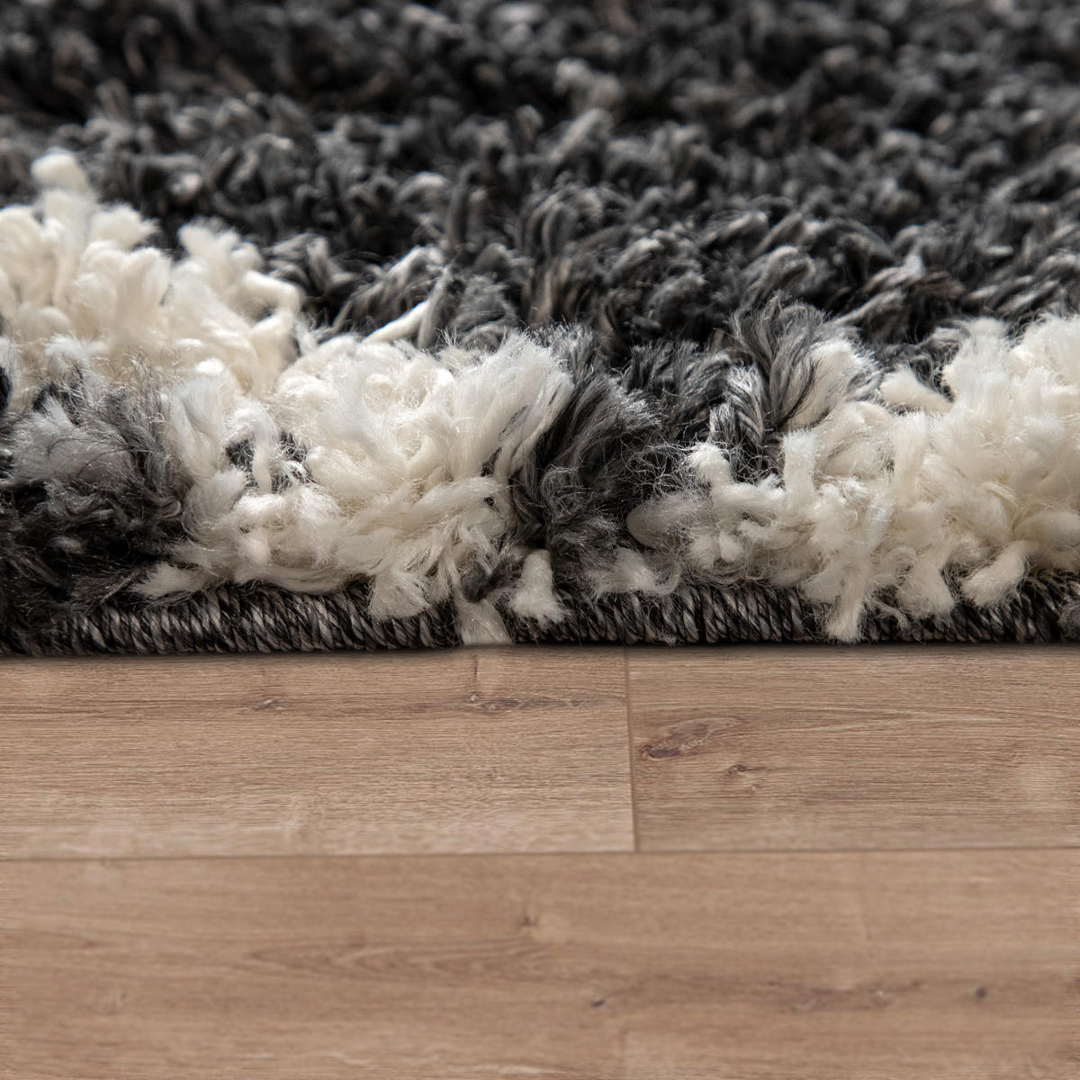 HOCHFLORTEPPICH 160/160 cm Kalmar 441 - Anthrazit, Textil (160/160cm) - Paco Home