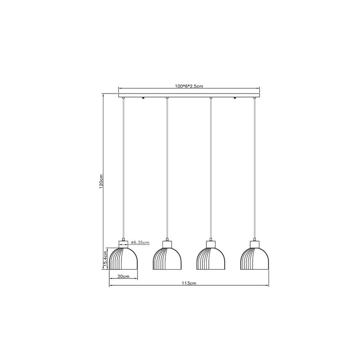LED PENDELLEUCHTE SWANSON Metall, Glas, Weiß, höhenkürzbar - Weiß, Holz (113/20/120cm) - Globo Lighting
